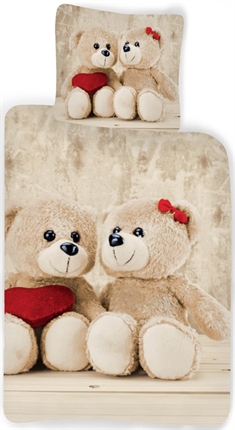 Påslakanset - 100x140 cm - Junior - Teddybjörnar 